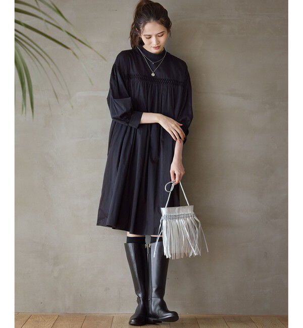 23区「【SLOW/一部店舗限定】ウォッシュドコットンサテン ワンピース」|ワンピース|