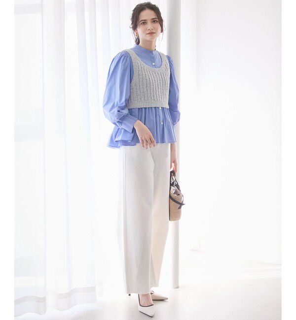 23区「【SLOW/一部店舗限定】LIGHT DENIM バレルワイド パンツ」|デニム|