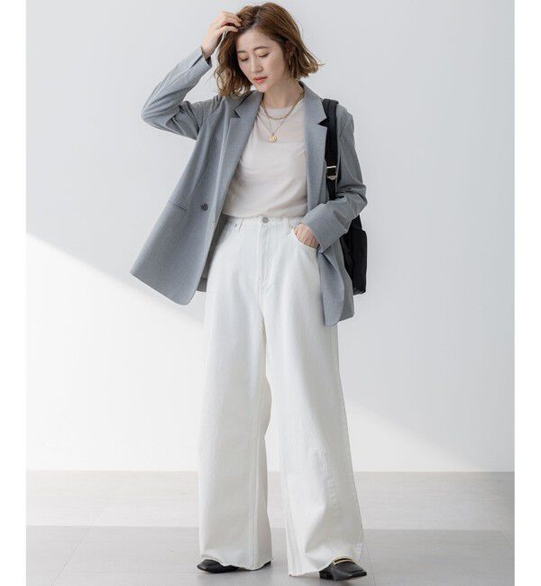 23区「【SLOW/一部店舗限定】LIGHT DENIM バレルワイド パンツ」|デニム|