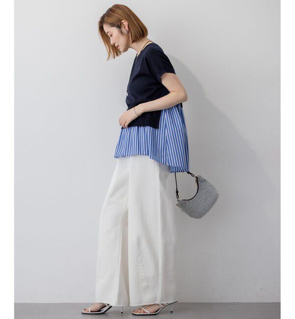 23区「【SLOW/一部店舗限定】LIGHT DENIM バレルワイド パンツ」|デニム|