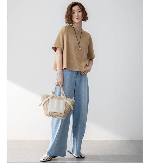 23区「【SLOW/一部店舗限定】LIGHT DENIM バレルワイド パンツ」|デニム|