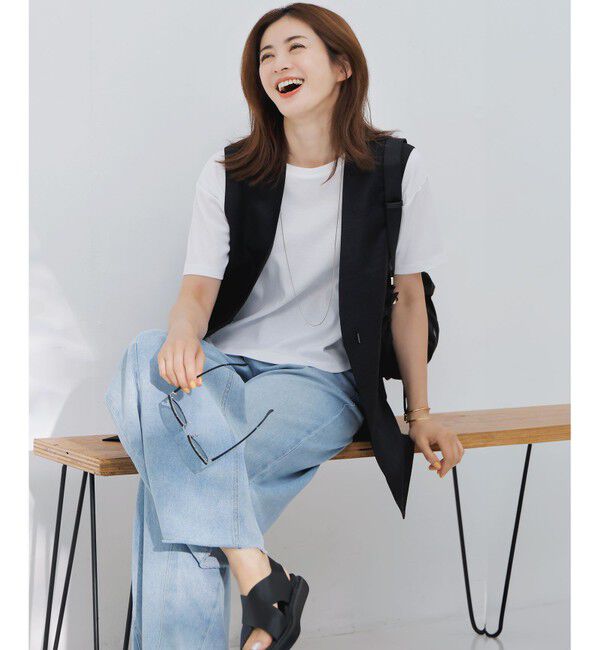 23区「【SLOW/一部店舗限定】LIGHT DENIM バレルワイド パンツ」|デニム|