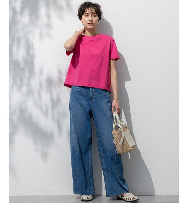 23区「【SLOW/一部店舗限定】LIGHT DENIM バレルワイド パンツ」|デニム|
