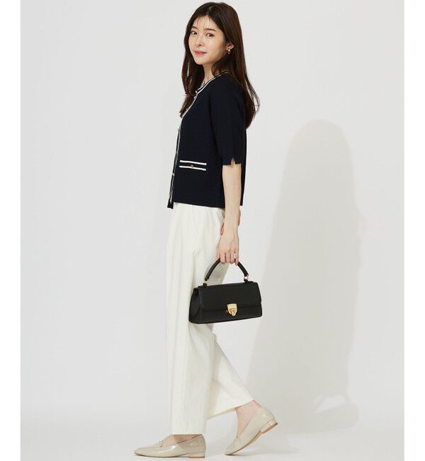 ANY SIS「【UVカット・洗える】リンクスバイカラー カーディガン」|カーディガン|