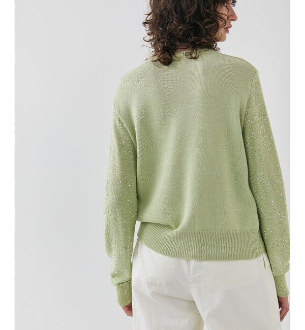 BEIGE,「【洗える】FENNEL / コットンスパンコールカーディガン」|カーディガン|