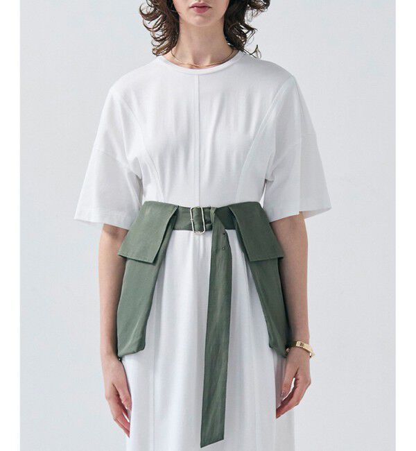 BEIGE,「【洗える】BERNARD / リネンワイドポケット付きラップベルト」|ベルト|Olive