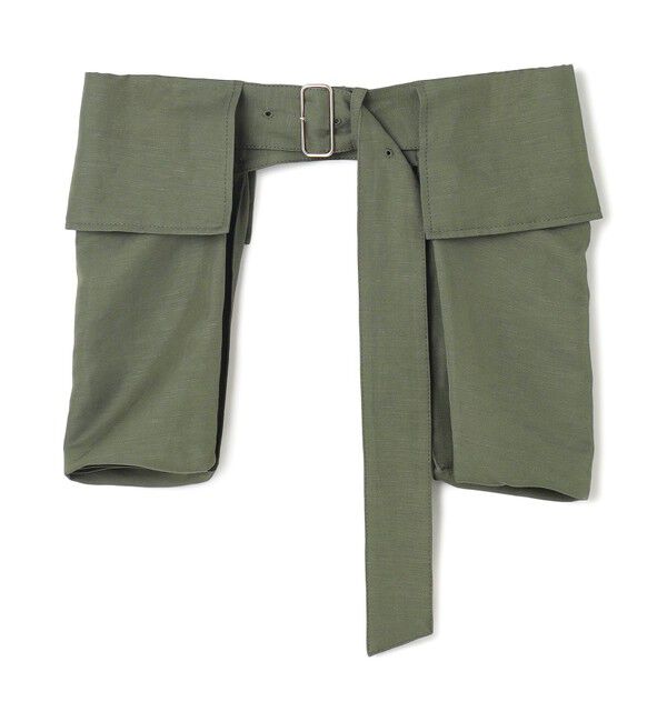 BEIGE,「【洗える】BERNARD / リネンワイドポケット付きラップベルト」|ベルト|