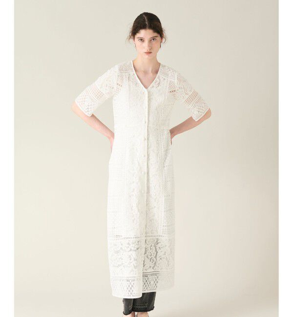 GRACE CONTINENTAL「コンビレースVネックワンピース」|ワンピース|