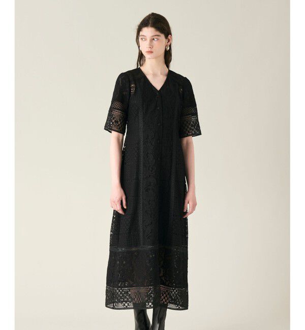 GRACE CONTINENTAL「コンビレースVネックワンピース」|ワンピース|