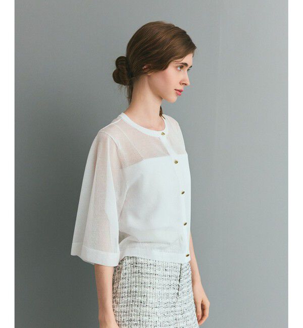 Grace Class「ニットシアーケープカーディガン」|カーディガン|