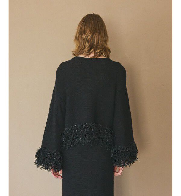 Grace Class「ラメフェザーフリンジカーディガン」|カーディガン|