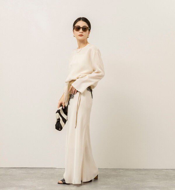 MAQWEL「《セットアップ対応》【MAQWEL/マクウェル】ウォッシャブルサテンスカート」|スカート|