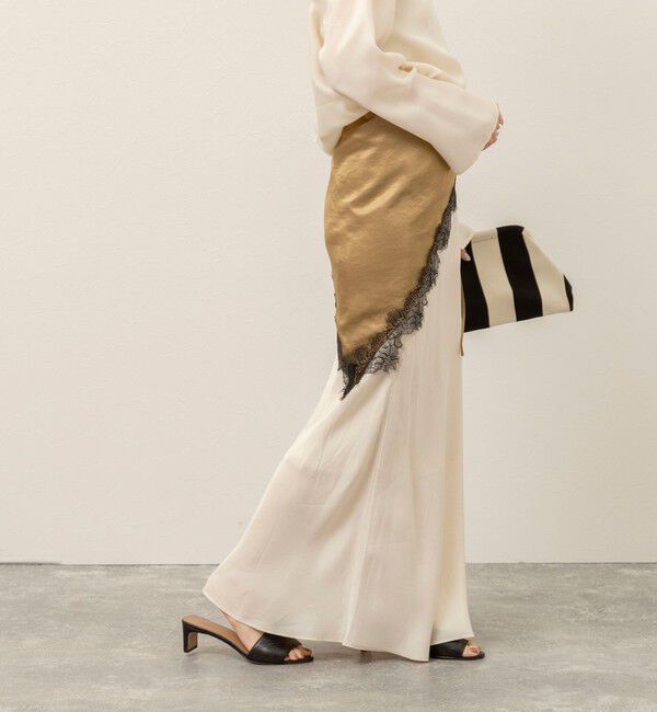 MAQWEL「《セットアップ対応》【MAQWEL/マクウェル】ウォッシャブルサテンスカート」|スカート|