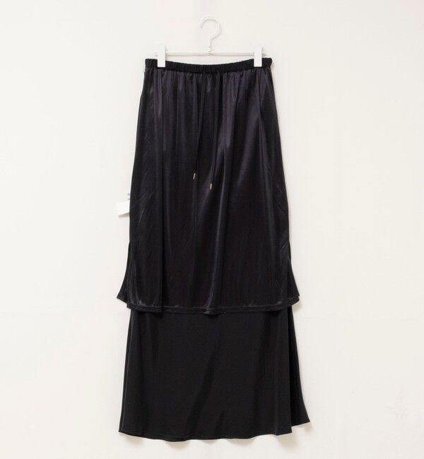 MAQWEL「《セットアップ対応》【MAQWEL/マクウェル】ウォッシャブルサテンスカート」|スカート|