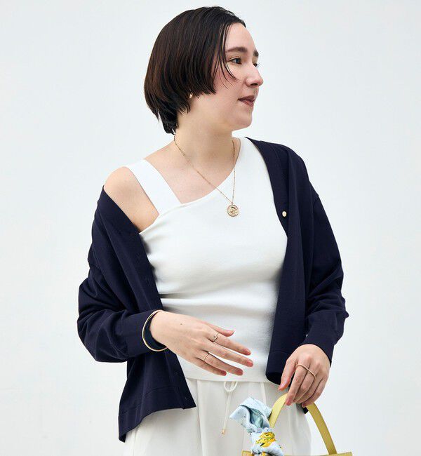 NOLLEY'S「《手洗い可能》アシメントリーカップ付きタンクトップ」|タンクトップ|ホワイト