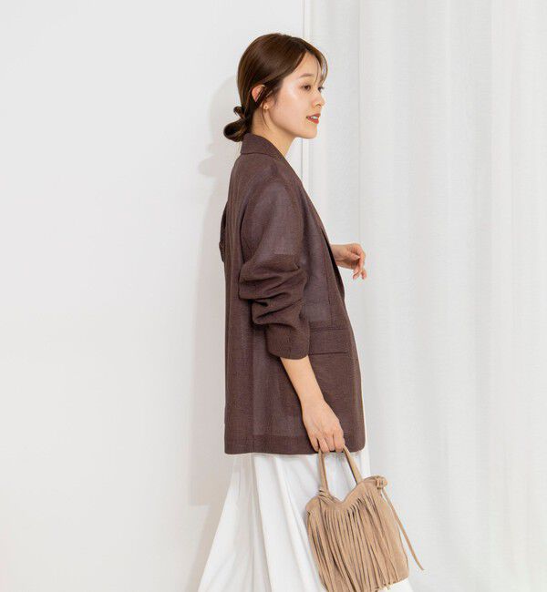 NOLLEY'S「ウォッシャブルカラミオーバージャケット」|テーラードジャケット|