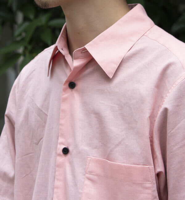 GLOSTER「【GLOSTER/グロスター】コットンリネン 半袖シャツ レギュラーカラー 綿麻」|シャツ・ブラウス|