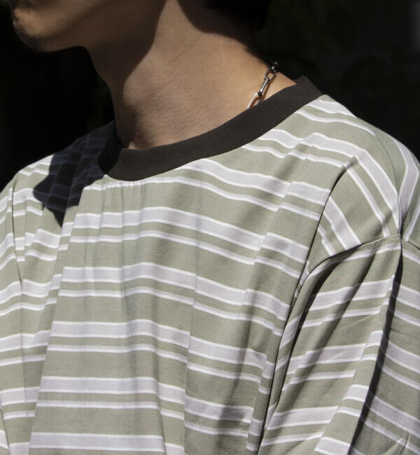 GLOSTER「【GLOSTER/グロスター】マルチボーダー リンガーTシャツ」|Tシャツ・カットソー|