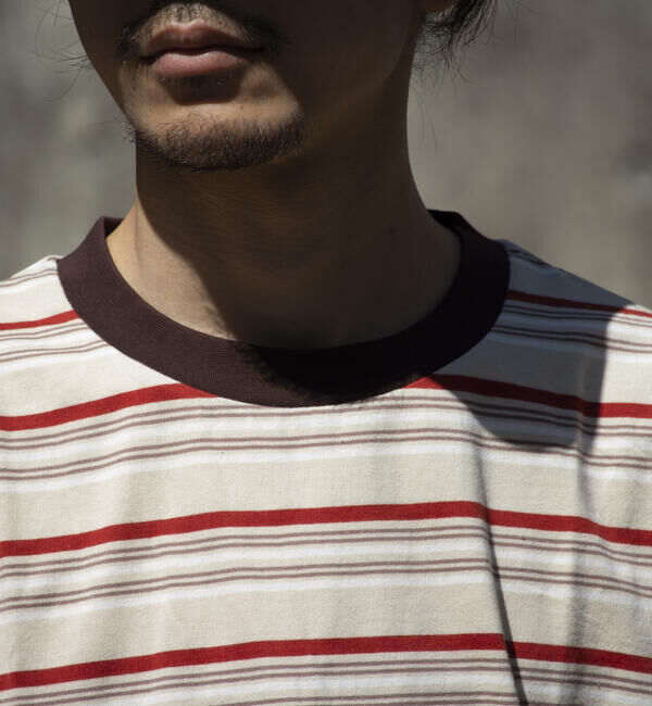 GLOSTER「【GLOSTER/グロスター】マルチボーダー リンガーTシャツ」|Tシャツ・カットソー|