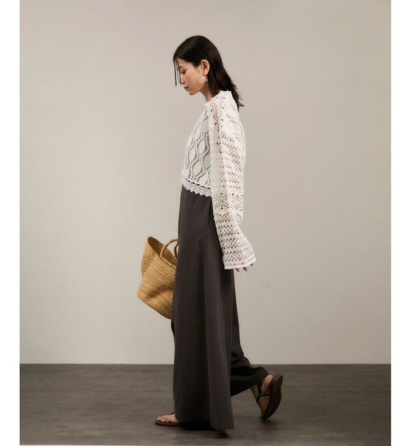 SALON adam et rope'「【WEB限定】レースパッチワークボレロ」|カーディガン|