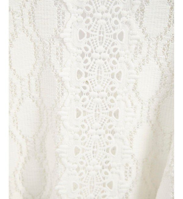 SALON adam et rope'「【WEB限定】レースパッチワークボレロ」|カーディガン|