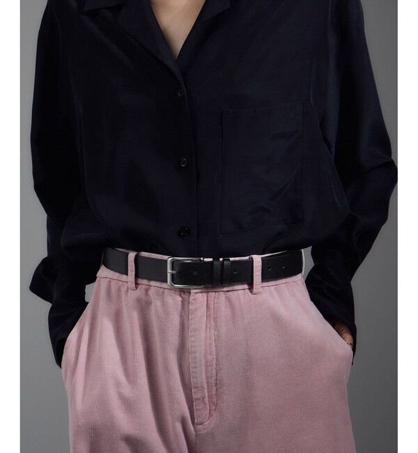 SALON adam et rope'「【W S（ドゥーブル）】レザースクエアバックルベルト」|ベルト|