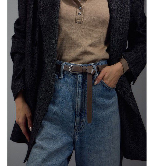 SALON adam et rope'「【W S（ドゥーブル）】レザーオーバルバックルベルト」|ベルト|