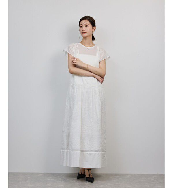ROPE「コットンエンブロイダリーレースワンピース」|ワンピース|