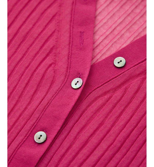 ROPE「シアーリブカーディガン/洗える」|カーディガン|