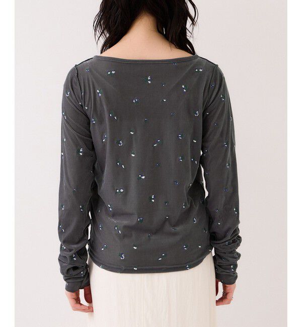 VIS「フロッキーチュール刺しゅうカーディガン/2WAY」|カーディガン|