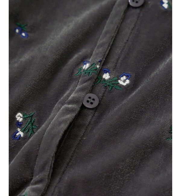 VIS「フロッキーチュール刺しゅうカーディガン/2WAY」|カーディガン|