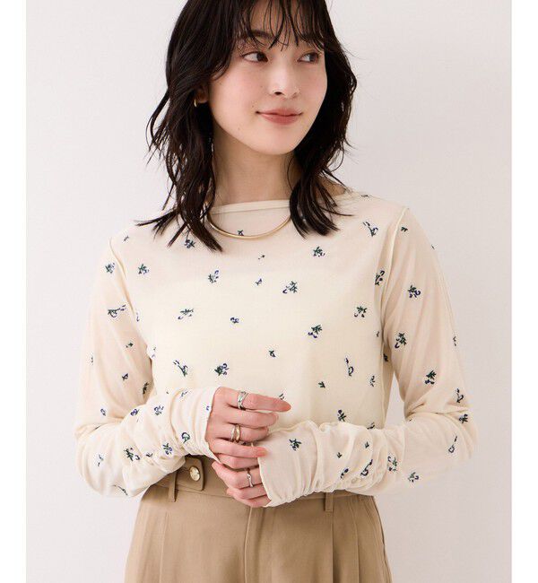 VIS「フロッキーチュール刺しゅうカーディガン/2WAY」|カーディガン|キナリ(16)