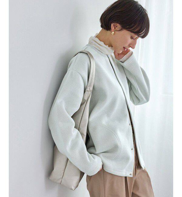 Rope&rsquo;Picnic「【DISCUS ATHLETIC/ディスカスアスレチック】裏シャギーボンディングノーカラージャケット」|カーディガン|