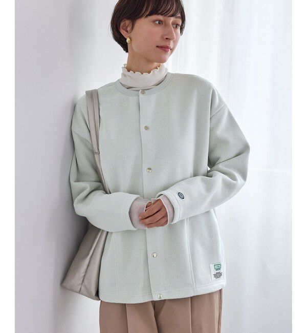 Rope&rsquo;Picnic「【DISCUS ATHLETIC/ディスカスアスレチック】裏シャギーボンディングノーカラージャケット」|カーディガン|グレーサブ(09)