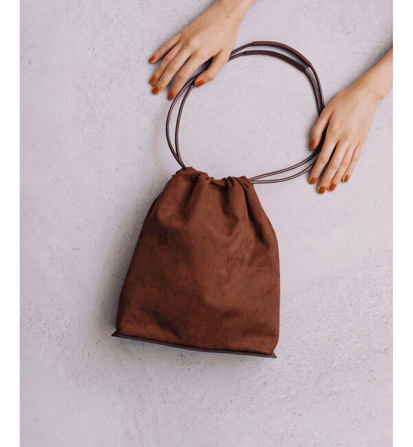 ADAM ET ROPE'「【サステナブル】アーティフシャルレザー巾着バッグ」|ショルダー・メッセンジャー|