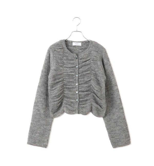 ADAM ET ROPE'「【WEB限定】ダブルモヘアシャーリングカーディガン」|カーディガン|