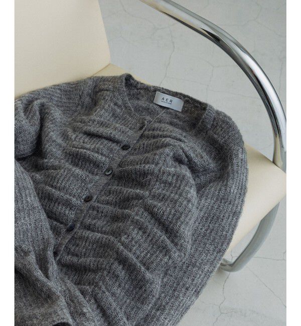 ADAM ET ROPE'「【WEB限定】ダブルモヘアシャーリングカーディガン」|カーディガン|