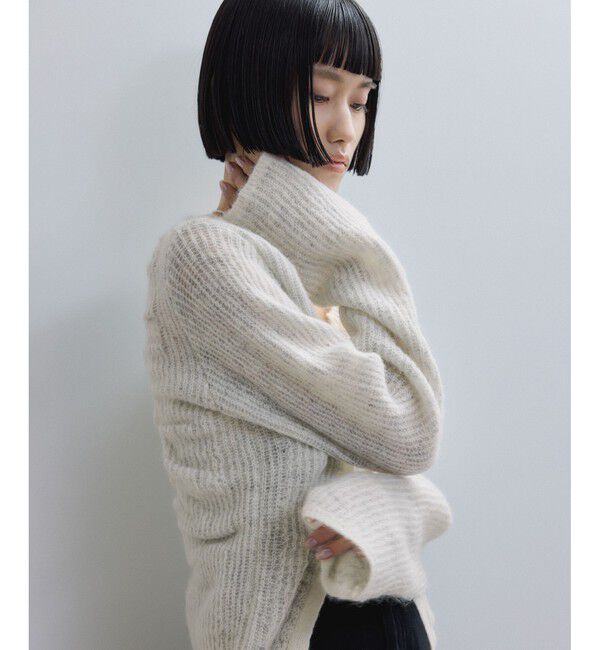 ADAM ET ROPE'「【WEB限定】ダブルモヘアシャーリングカーディガン」|カーディガン|