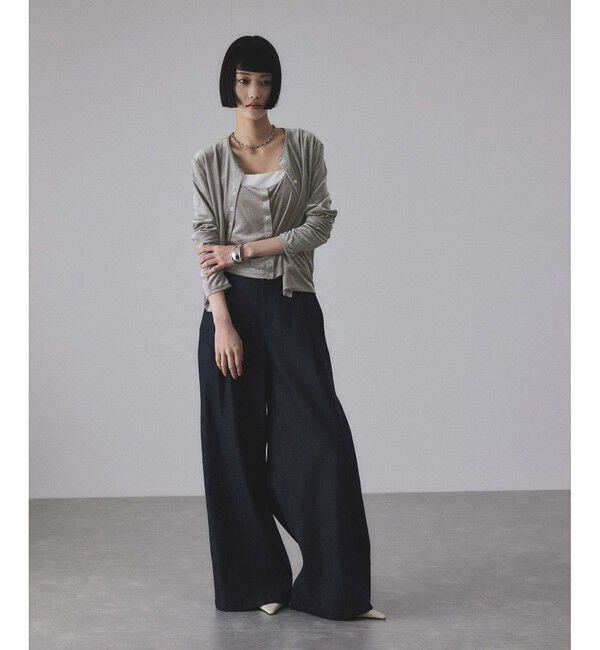 ADAM ET ROPE'「マルチWAYシアートリコットベロアカーディガン」|カーディガン|