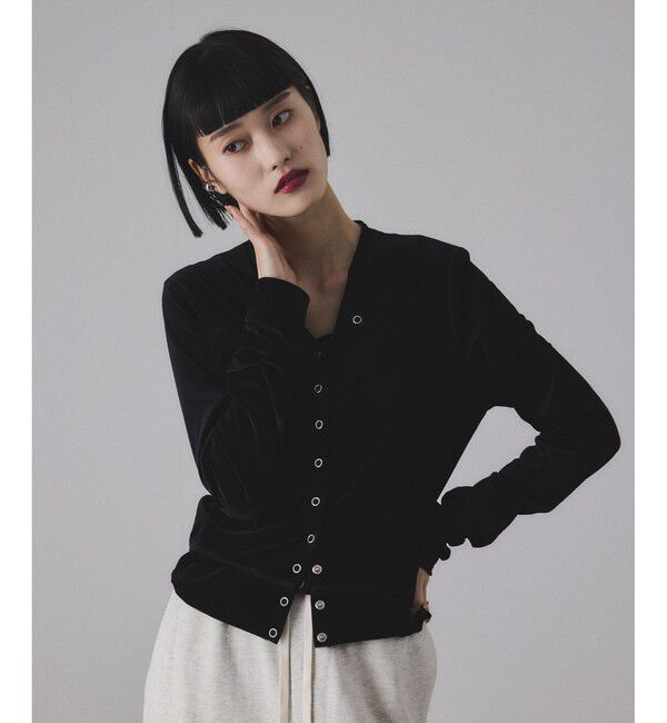 ADAM ET ROPE'「マルチWAYシアートリコットベロアカーディガン」|カーディガン|