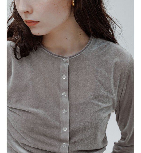 ADAM ET ROPE'「マルチWAYシアートリコットベロアカーディガン」|カーディガン|