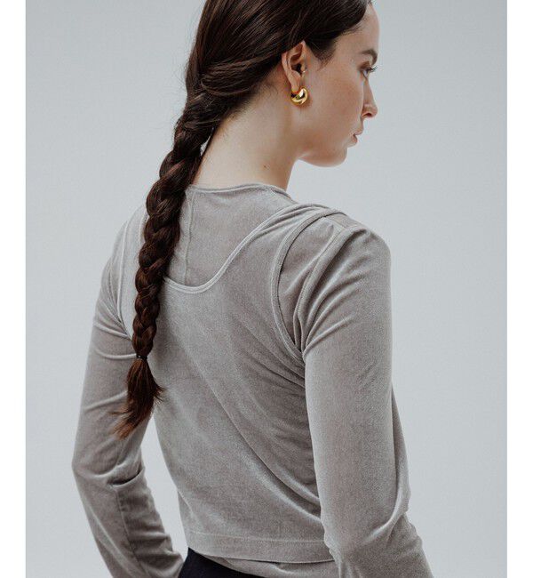 ADAM ET ROPE'「マルチWAYシアートリコットベロアカーディガン」|カーディガン|