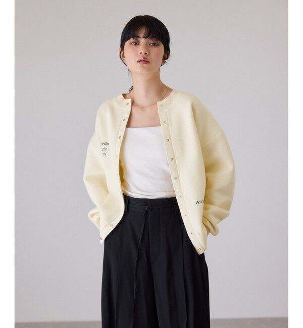 ADAM ET ROPE'「【サステナブル】2WAYスウェットニットカーディガン」|カーディガン|