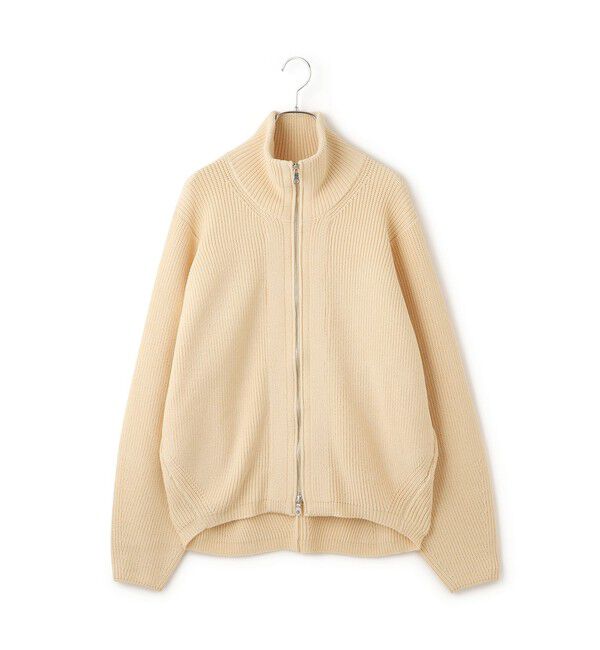 ADAM ET ROPE'「【WEB限定】・【サステナブル】ミックスヤーンジップカーディガン」|カーディガン|