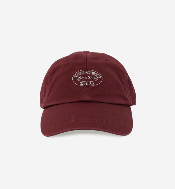  「Brooks Brothers |〈別注〉コットンツイル ベースボールキャップ BORDEAUX UNISEX」|キャップ・キャスケット|