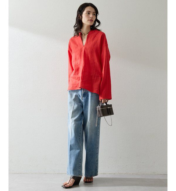  「リネンフードプルオーバー」|シャツ・ブラウス|