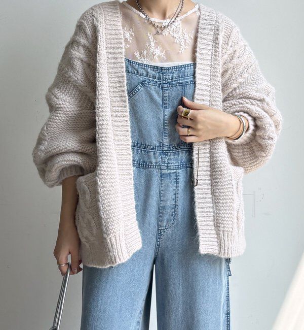  「ケーブルニットカーディガン」|カーディガン|