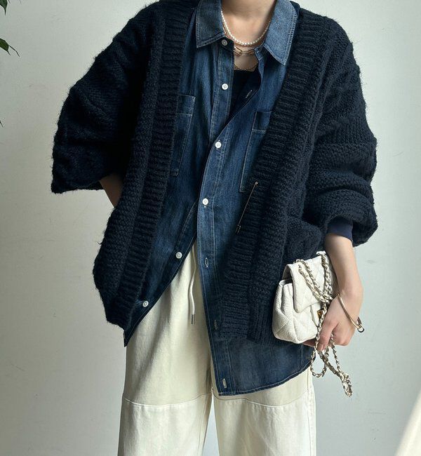  「ケーブルニットカーディガン」|カーディガン|