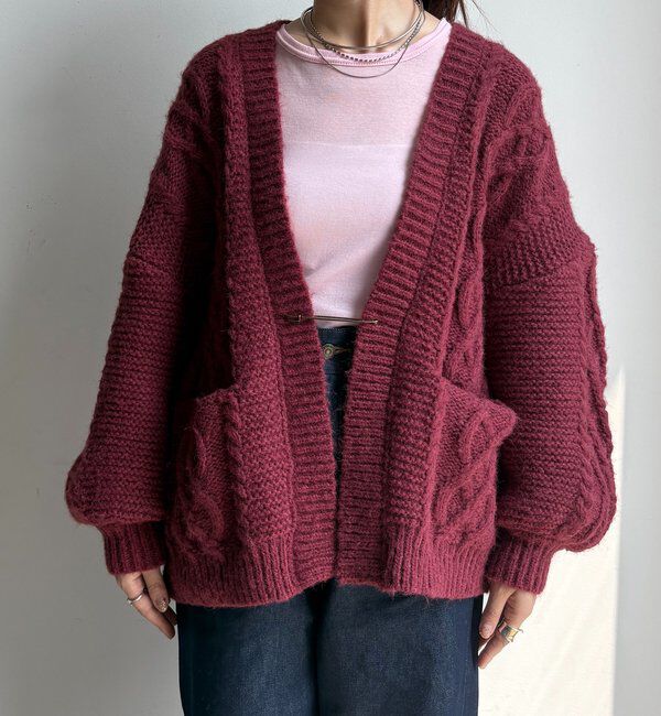  「ケーブルニットカーディガン」|カーディガン|