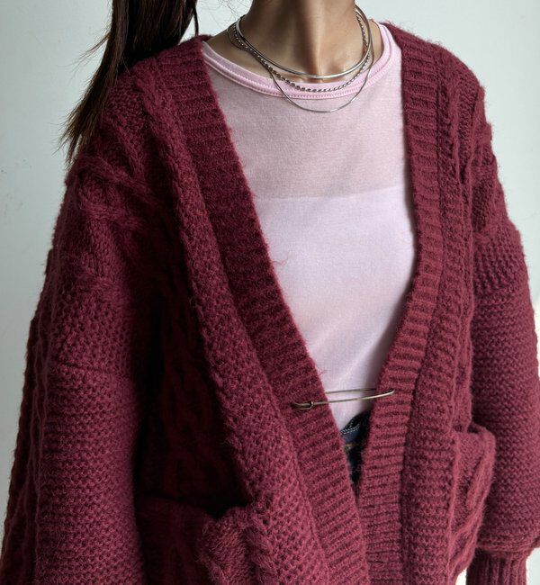  「ケーブルニットカーディガン」|カーディガン|